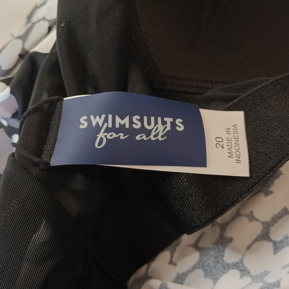 Swimsuits For All Tankini Top Size 20 Side Tie Scoop Neck - Picture 5 of 12